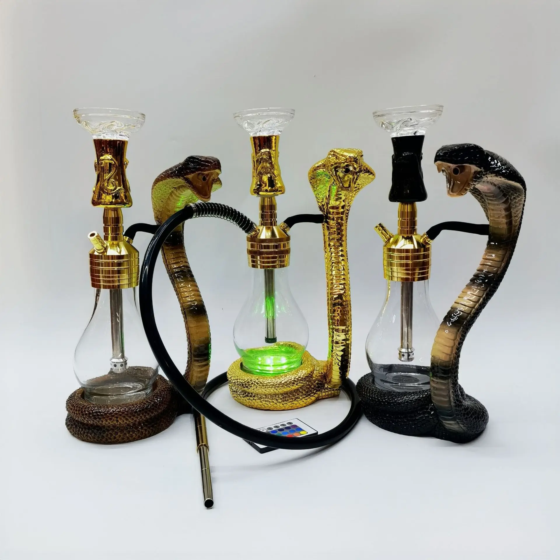 Cobra Mouth Out Smoke Craft Shisha Set Smoking Tools Pipes Accessory Resin Handicraft Ornaments Gift Creative Arabian Hookah