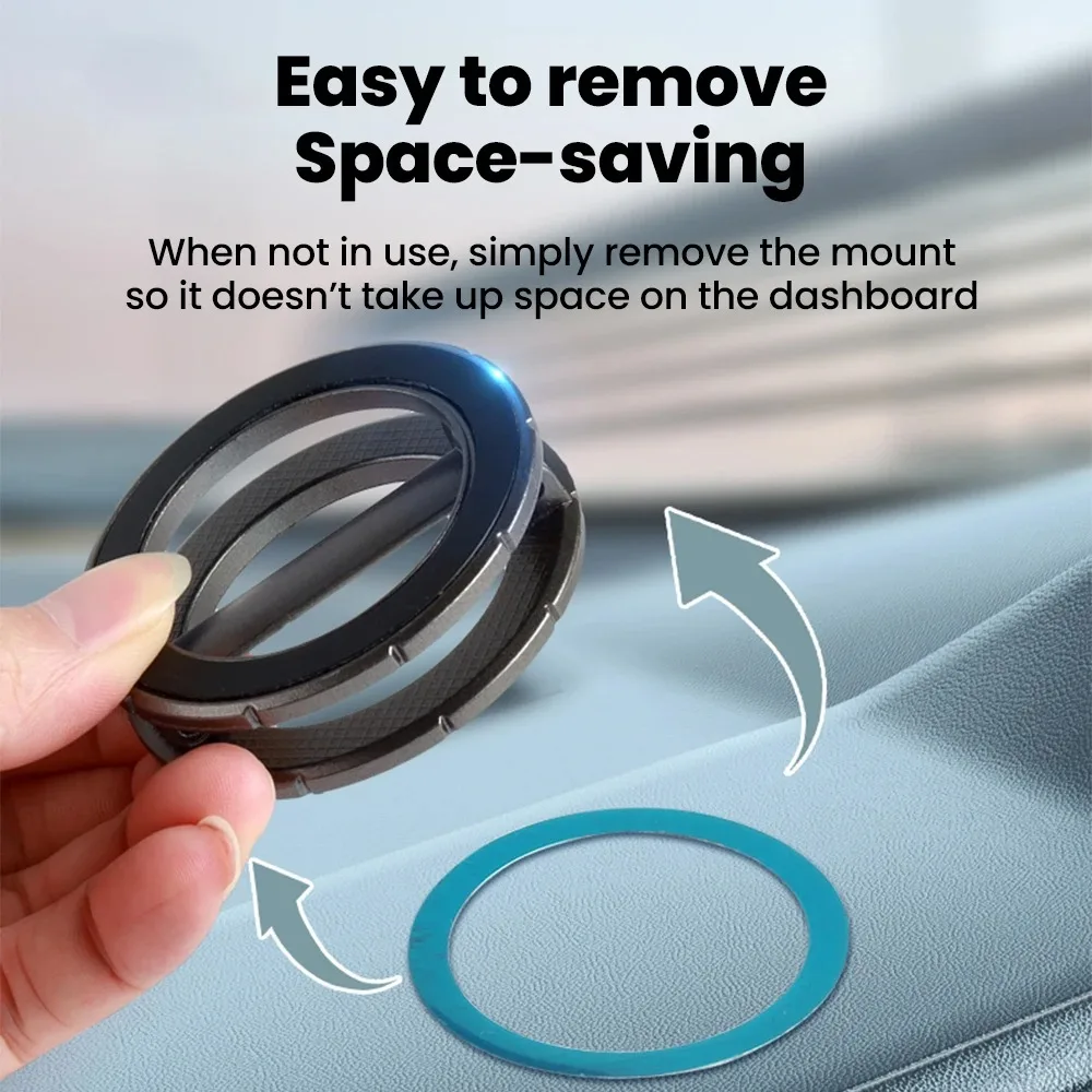 Dual-Sided Foldable Magnetic Car Phone Mount