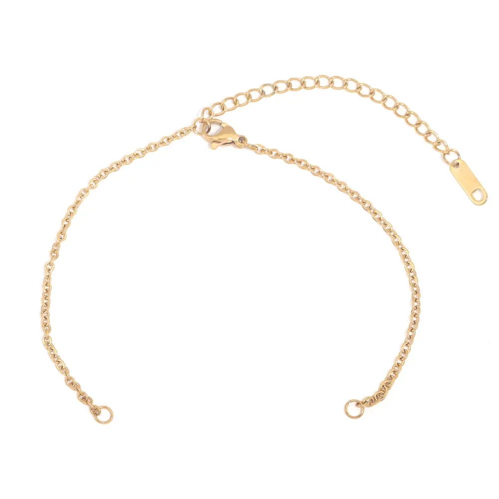 

5pcs Adjustable Cuba Chain Bracelets Anklet For Jewelry Making DIY Stainless Steel Connector Charm Pendants Bracelets Materials