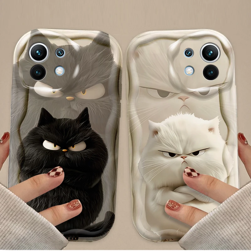 Whimsical Black and Orange Cat Design Phone Case