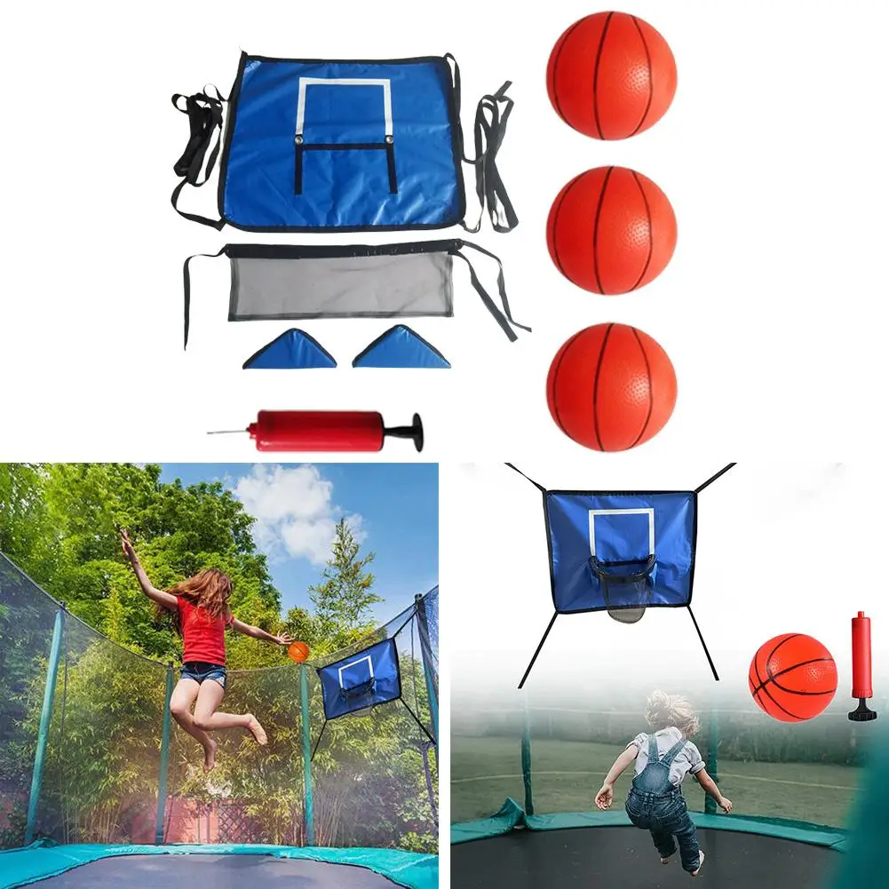 

Trampoline Basketball Hoop Basketball Game Kits Outdoor Hoops Accessories Jumping Basket Basketball Basketball Trampoline B D3P5