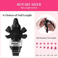 Nail Clippers for Acrylic Nails with Sizer and Catcher Adjustable Nail Tip Cutter with Length Measurement Dial. 2
