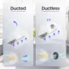 900CFM Range Hood Insert, Ducted/Ductless Convertible Built-in Range Hood with Remote/4-Speed Touch Control LCD Display 4