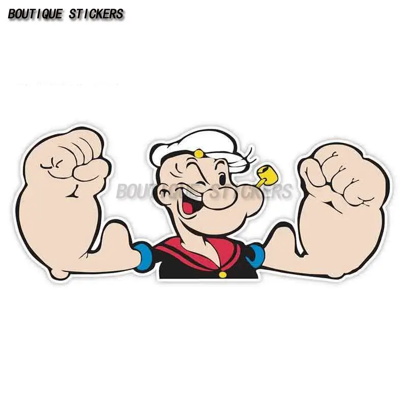 

Popeye The Sailor Man Funny Car Sticker Waterproof PVC Sticker Motorcycle Car Decoration Accessories Luggage Laptop Sticker