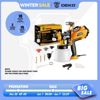 DEKO HVLP Spray Gun with LED Light & 3 Nozzle 1200ml Large Capacity High Power Electric Paint Sprayer for Home DIY 1