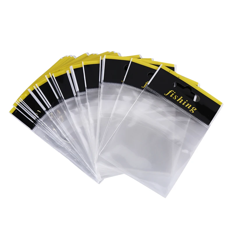 100Pcs Transparent Plastic Small Fish Hook Bags Fishing Accessories Bag Fishing Bag For Fishing Shop