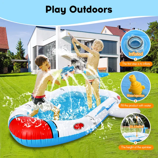 Grand Tapis De Jeu D'eau Gonflable Pour Piscine, Mignon Dauphin, Jouets  D'eau D'été Pour Pelouse Extérieure - Piscine - AliExpress