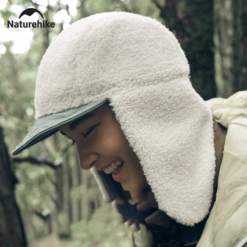 Naturehike Outdoor New Hiking Hats Sports Camping Cap Double-sided Ear-protecting Hat Cotton Hat Warmth Winter Waterproof