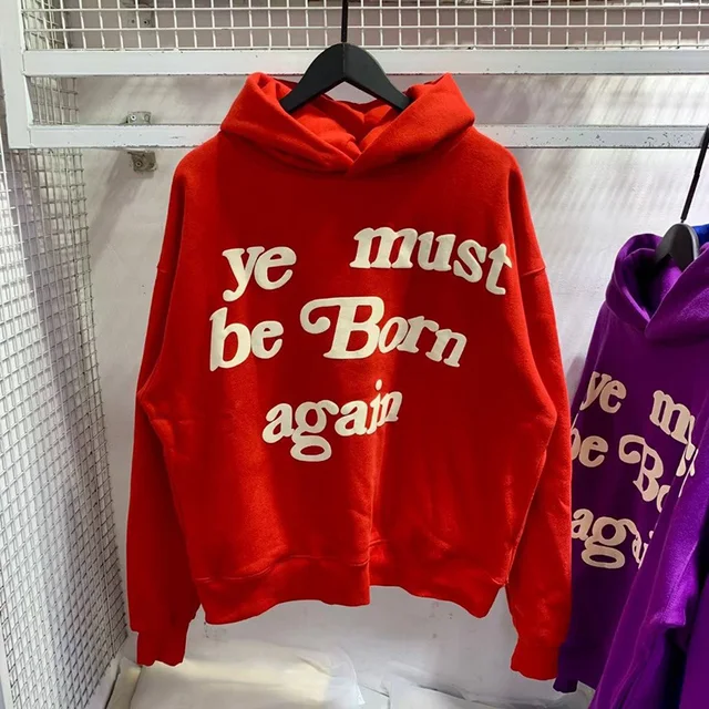 23FW クラシックフォームロゴ Ye Must Be Born Again パーカー男性女性 