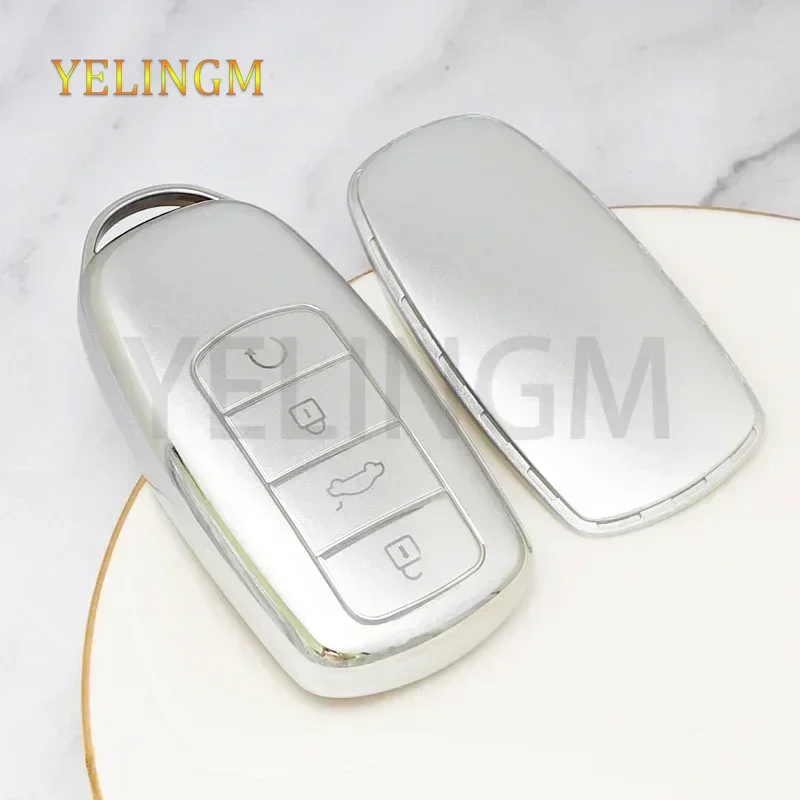 Premium 4-Button TPU Car Key Case Holder and Keychain Accessory