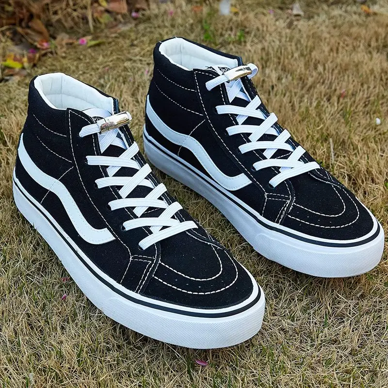 Cordones elásticos sin atar, sin cordones con cordones planos