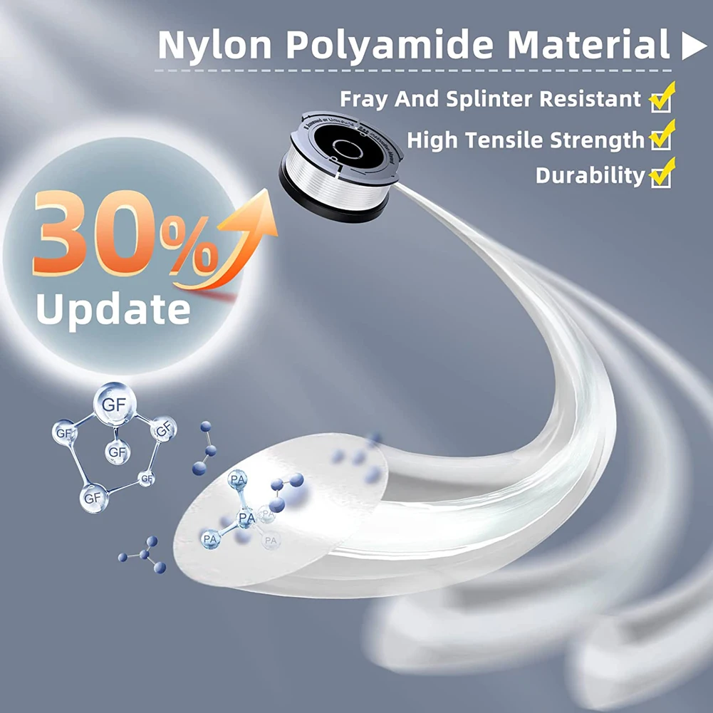 Replacement Grass Trimmer Spool Scap Cover for Black Decker Line String Spring Trimmer Weed Eater Refills 30ft 0.065”AF-100-3ZP