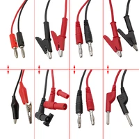 Universal Multimeter Test Leads 4mm Banana Plug Connector to Alligator Clips / Banana Plug / Tweezers Clip / Probe Tip Wire Test 2