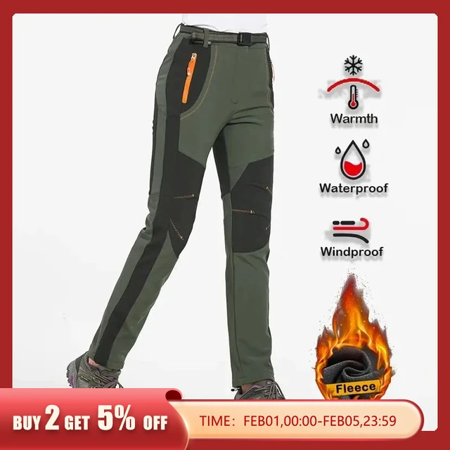 Thick Warm Fleece Winter Pants Women Waterproof Hiking Trekking Camping  Skiing Soft Shell Pants Outdoor Windproof Trousers - AliExpress