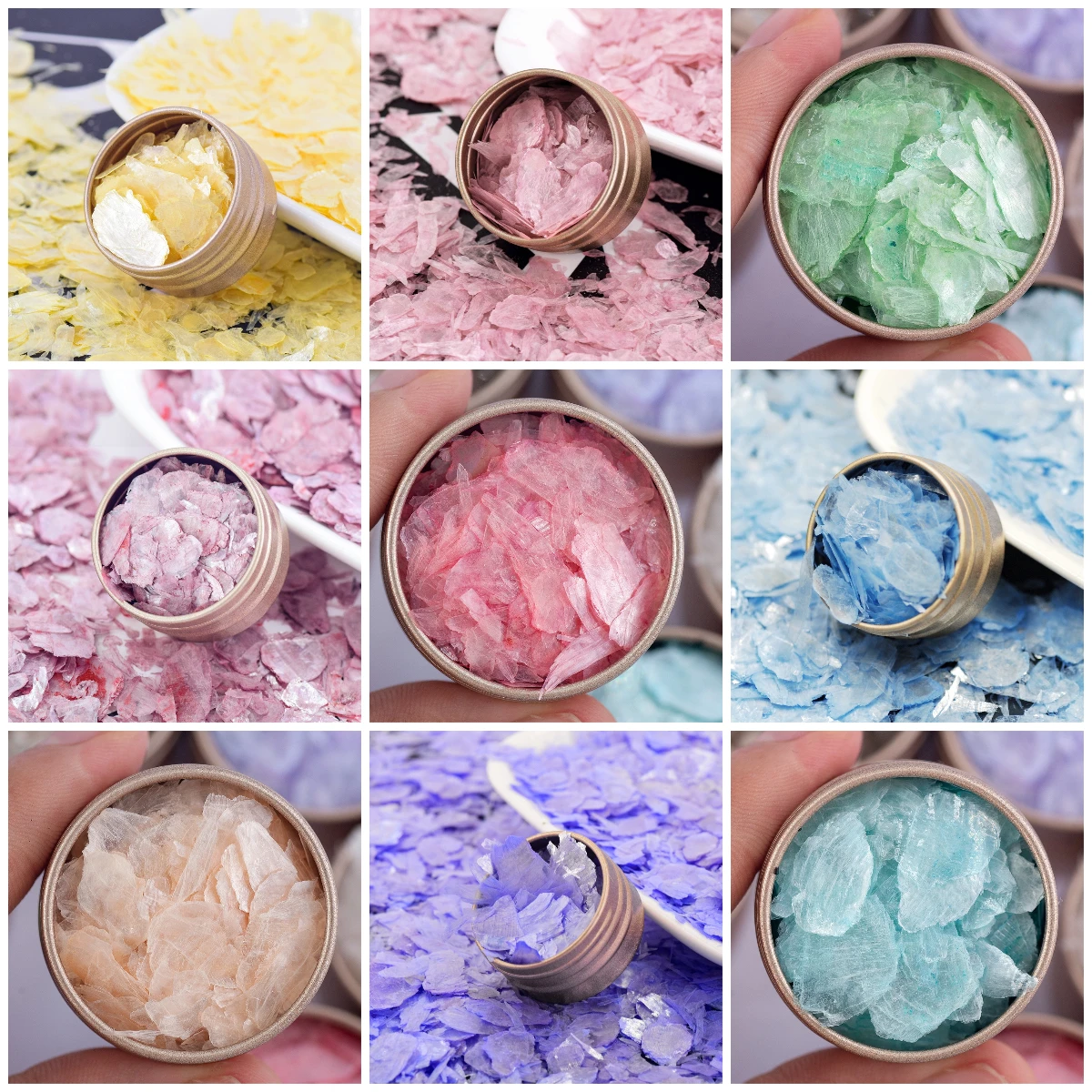 

50ML/Jar Multicolor Ultra-Thin Glitter Sequin 3D Irregular Shape Mica Chip Fragment For DIY Charm Nail Art Decoration