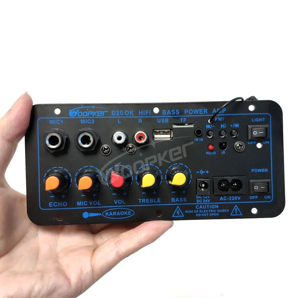 D20 Bluethooth Amplifier Board 60-200W Hifi Subwoofer Amplifier Module Dual Micr