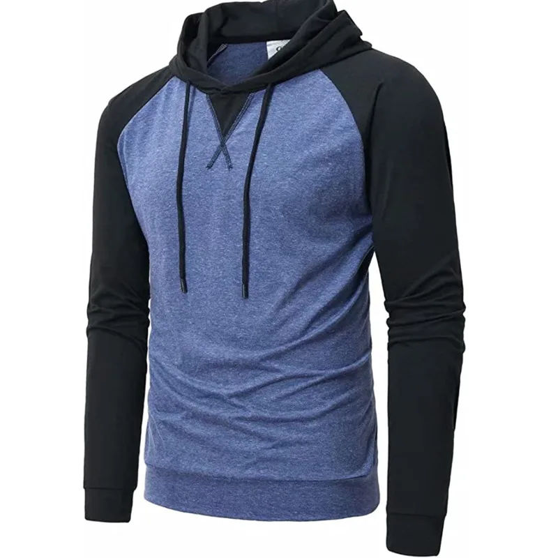 Men's Slim Fit Lightweight Long Sleeve T Shirt Hoodie