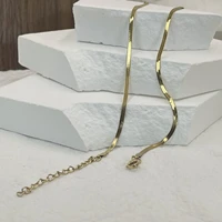 Minimalist Unisex Herringbone Snake Chain Choker 5