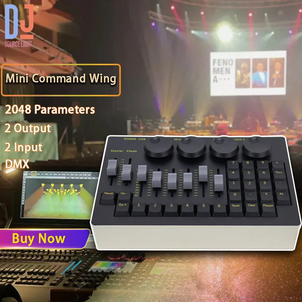 Stage Light Controller Mini Command Wing Console Dj Lighting Led Moving Head Light Disco Party Club Wedding Ma Stage Equipment