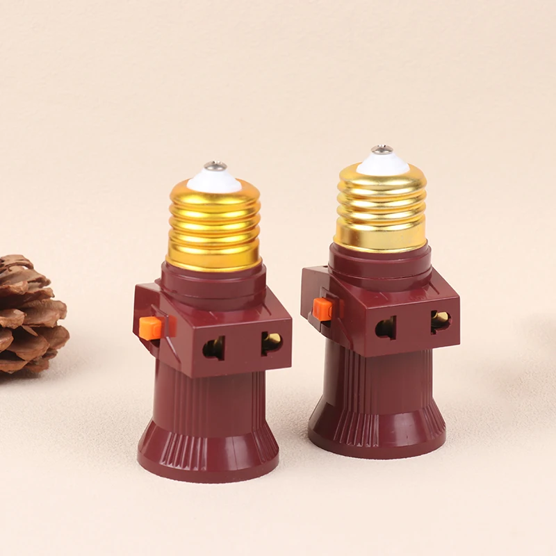 E27 With Switch Socket Double Screw Multi-purpose Socket Switch Lamp Holder Plug Lamp Base