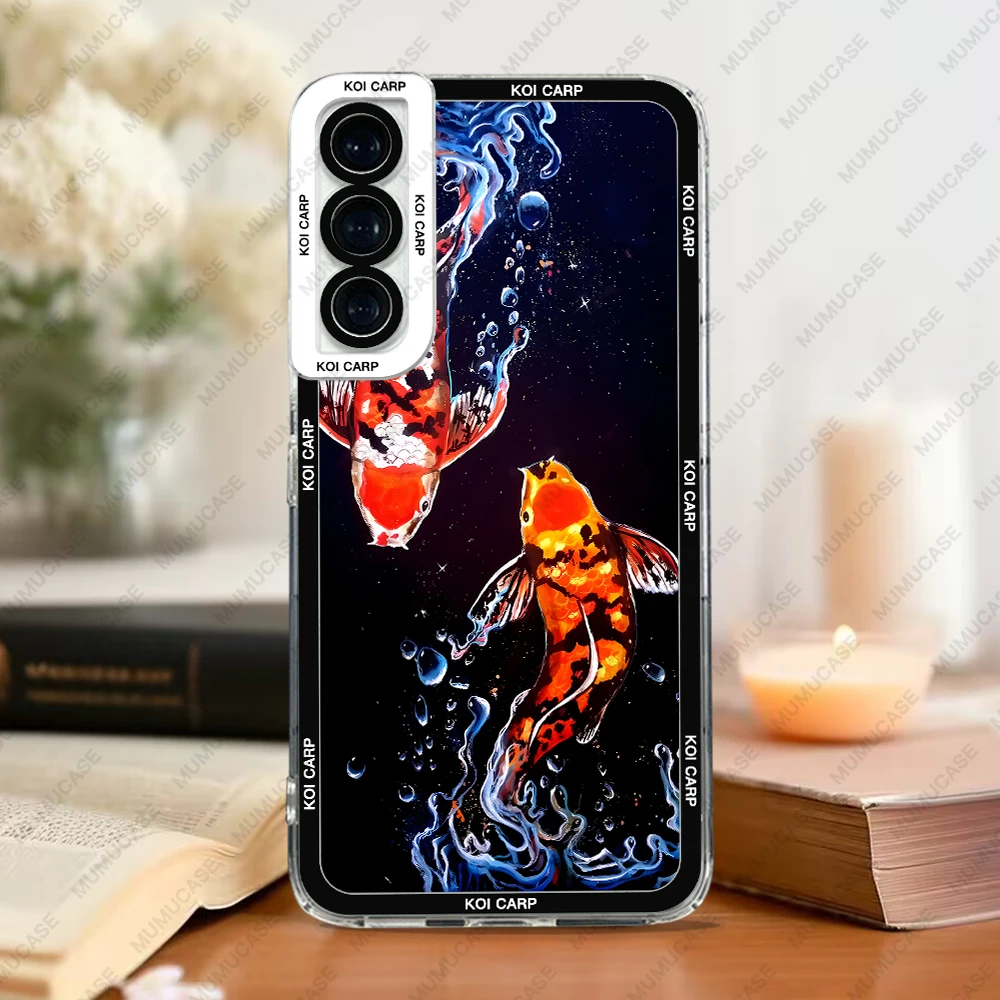 thumbnail image 1 of Case For Samsung Galaxy S24 S20 S21 FE S22 S23 Ultra A32 A33 A50 A52 A53 A73 A54 A14 Soft Cover Koi Carp, 1 of 5