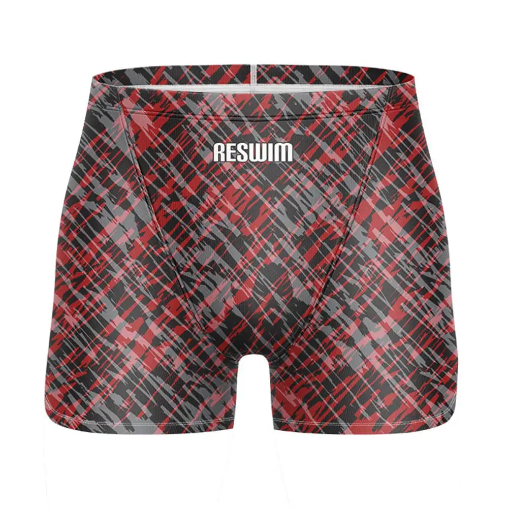 Funny Swim Jammer Swimsuit Swimming Trunks Athletic Training Shorts Mens Summer Quick Dry Swimwear Surf Beach Tights Shorts