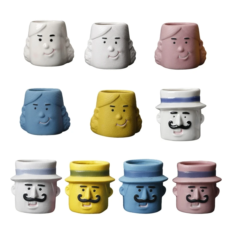 

Ceramic Plant Pot Durable Waterproof Exquisite Flowerpot for Living Room Garden 45BE