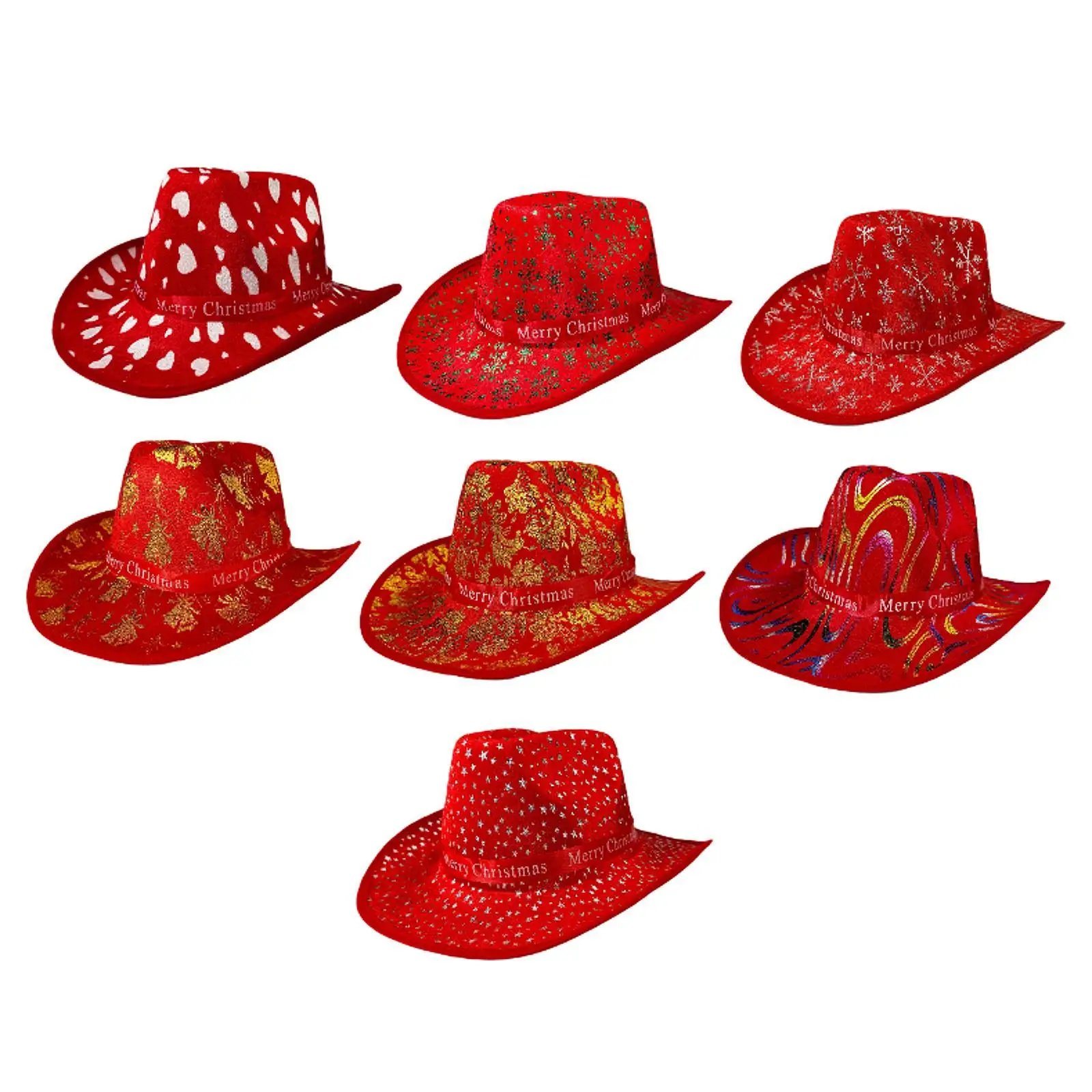 Christmas Cowboy Hat Cowboy Cowgirl Hat for Carnivals Prop Holidays Celebrations