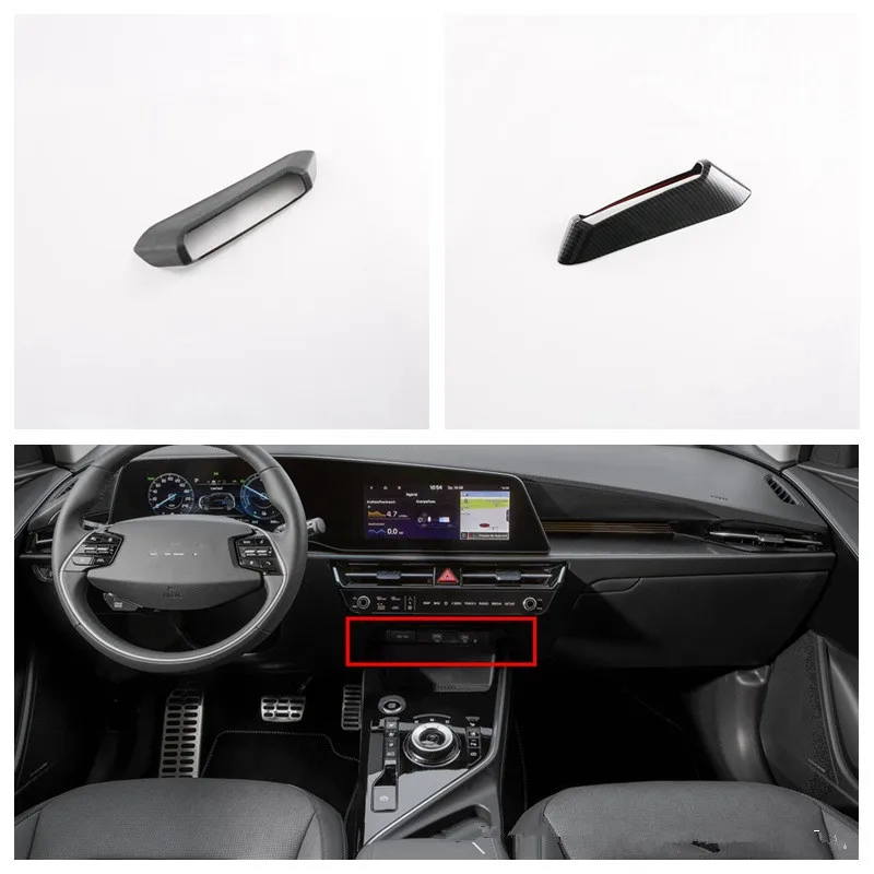 Console Centrale Per Auto In Abs In Fibra Di Carbonio Usb E Cig Lighter Panel Cover Trim Sticker Adatto Per Kia Niro 2022