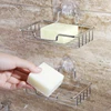 Stainless Steel Bathroom Corner Shower Shelf Wrought Iron Shampoo Storage Rack Holder With Suction Cup Bathroom Accessories 4