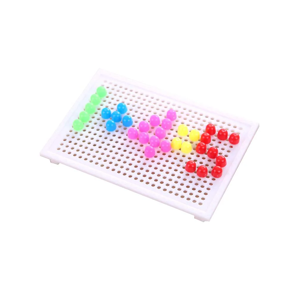 

Mushroom Nails Peg Puzzle Set Kids Pegboard Educational Building Bricks Diy Peg Jigsaw Puzzle Board Toys 3D Games Childrens