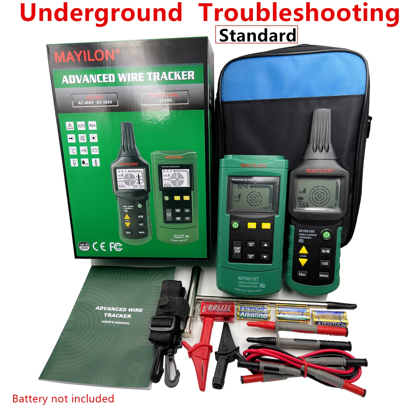 MY6818 Wire Tracker Portable Professional Wire Cable Tracker Metal Pipe ...