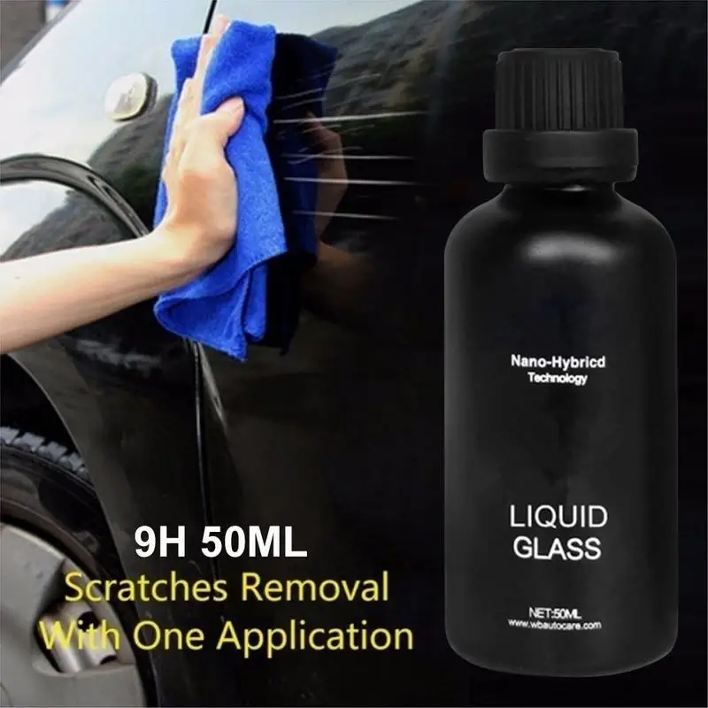 9H 50/100ml Anti-scratch Car Polish Paint Care Car Liquid Ceramic Coat Coating Auto DetailingCar Super Hydrophobic Glass Coating