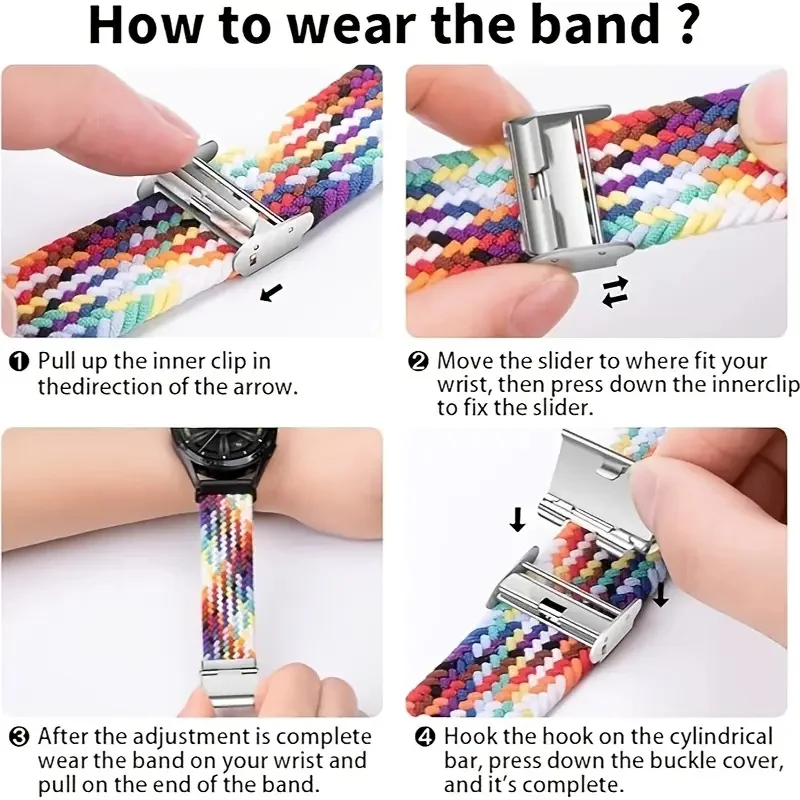 Universal Smartwatch Replacement Band with Adjustable Straps, Various Sizes Available