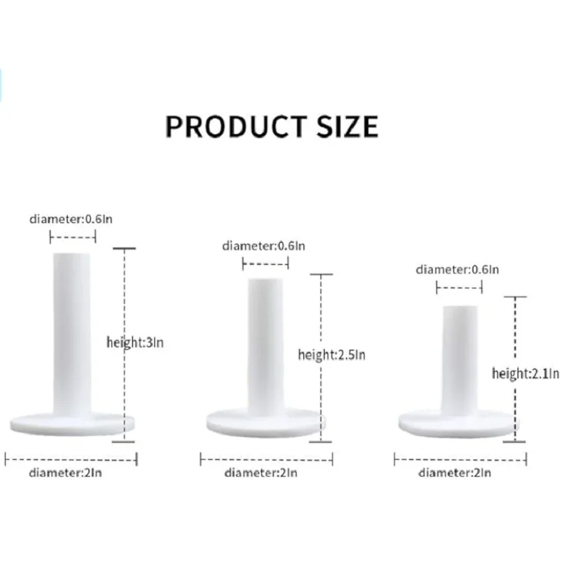 Golf Practice Tees 3 Pieces Packed 54mm/65mm/80mm Golf Rubber Tee Indoor And Outdoor Sport for Driving Range And Practice Mat 2