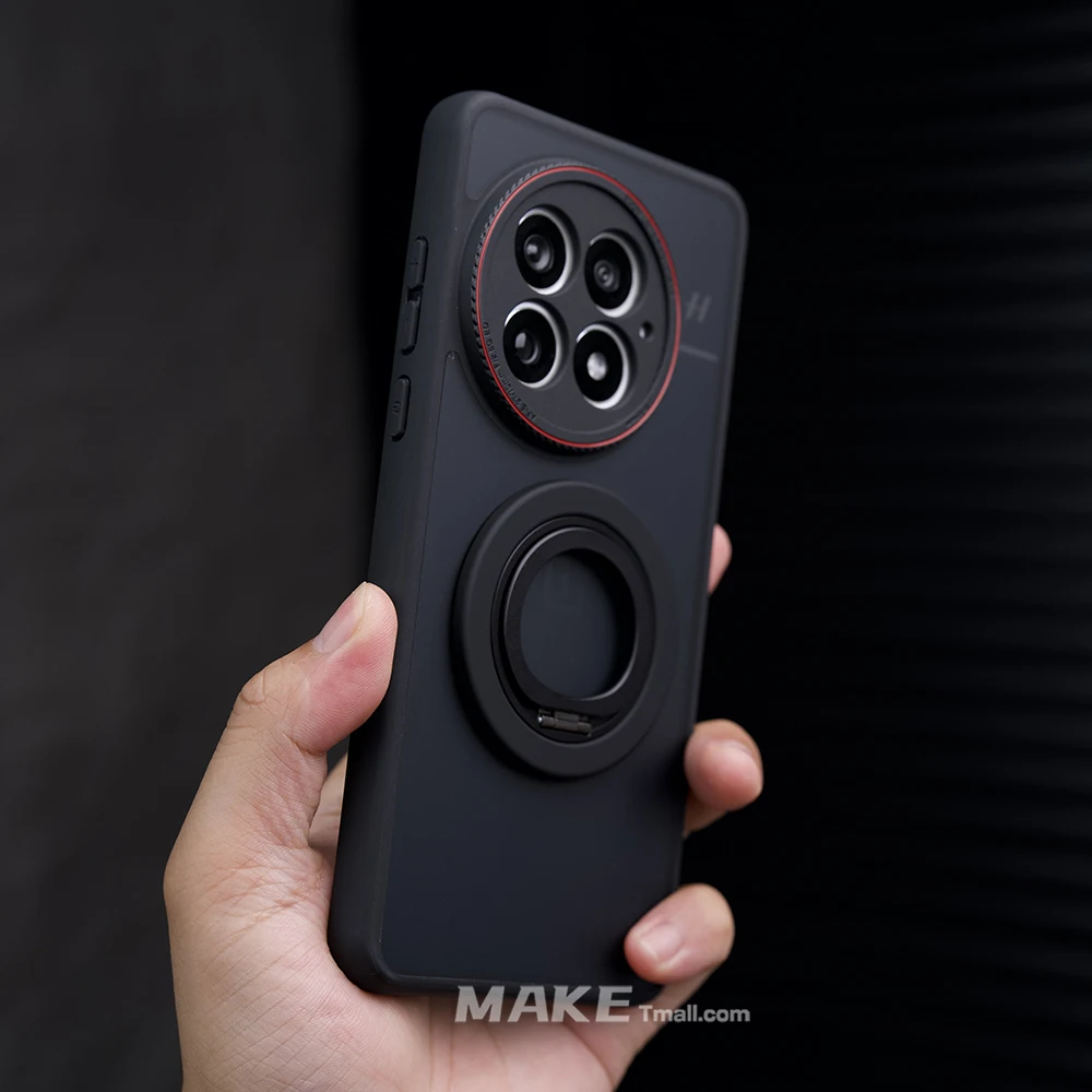 Luxury Matte Magnetic Bracket Phone Case with Wireless Charging Capability