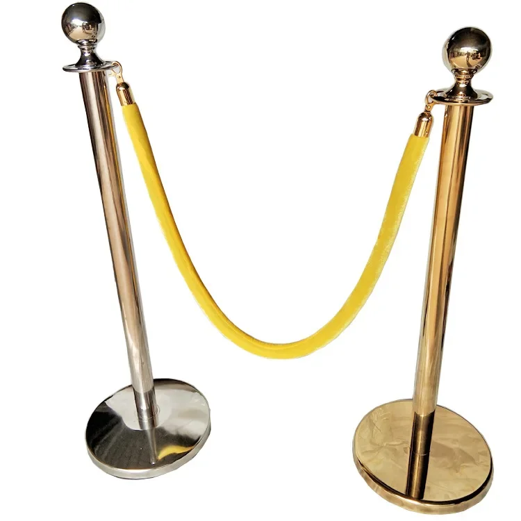 Stainless Steel Concierge Pole Lanyard Welcome Column One Meter Fence Cordon Activity Queuing Railing Isolation Column