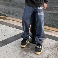 Men's Hip Hop Jeans Casual Cargo Jeans For Men Y2K Style Denim Joggers Perfect For School Street Races Vacation Party - Image 3