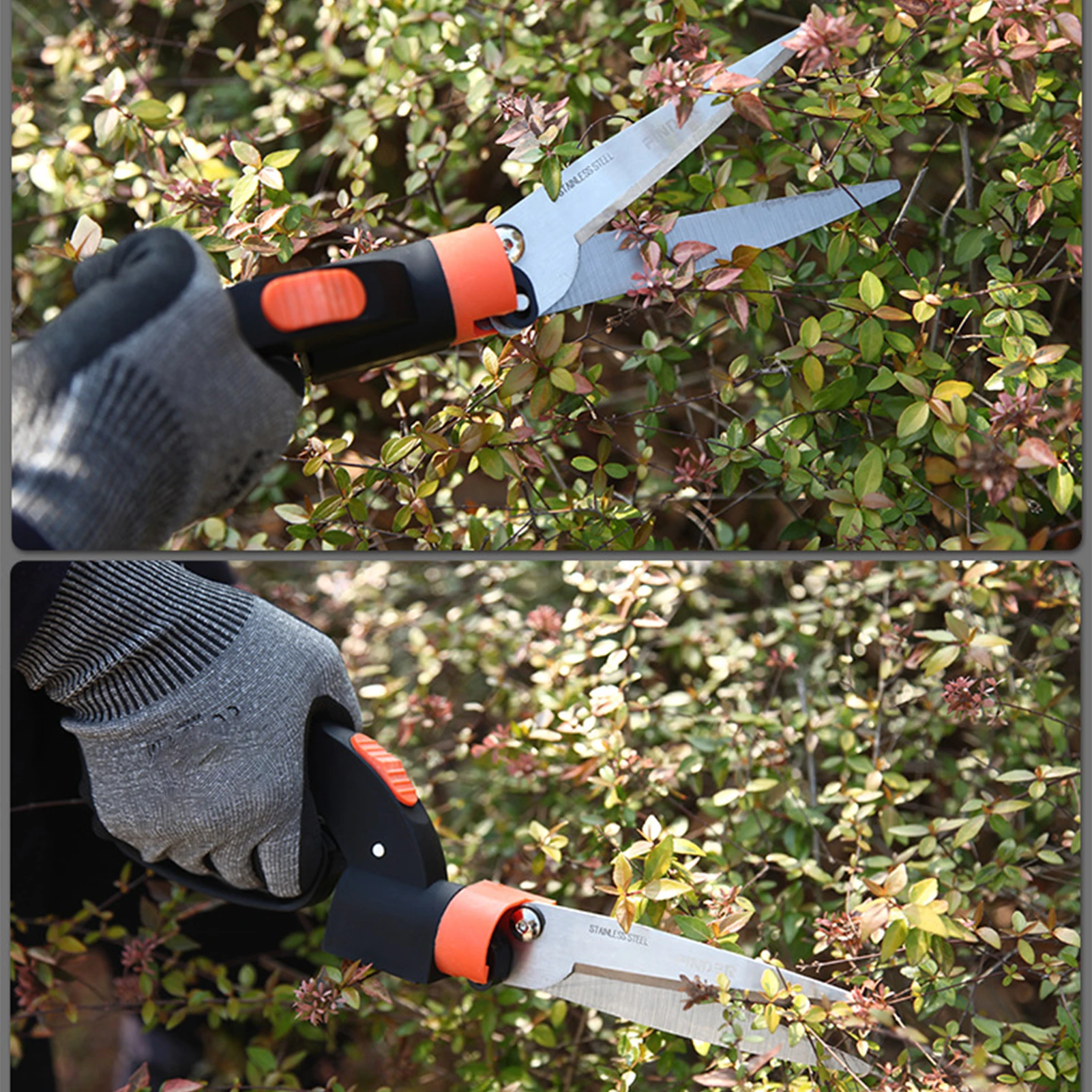 Garden Scissors Garden Pruner Shears Lawn Garden Mowing Shears 360 Degree Rotating Cutting Head Grass Shears For Edge Cutting