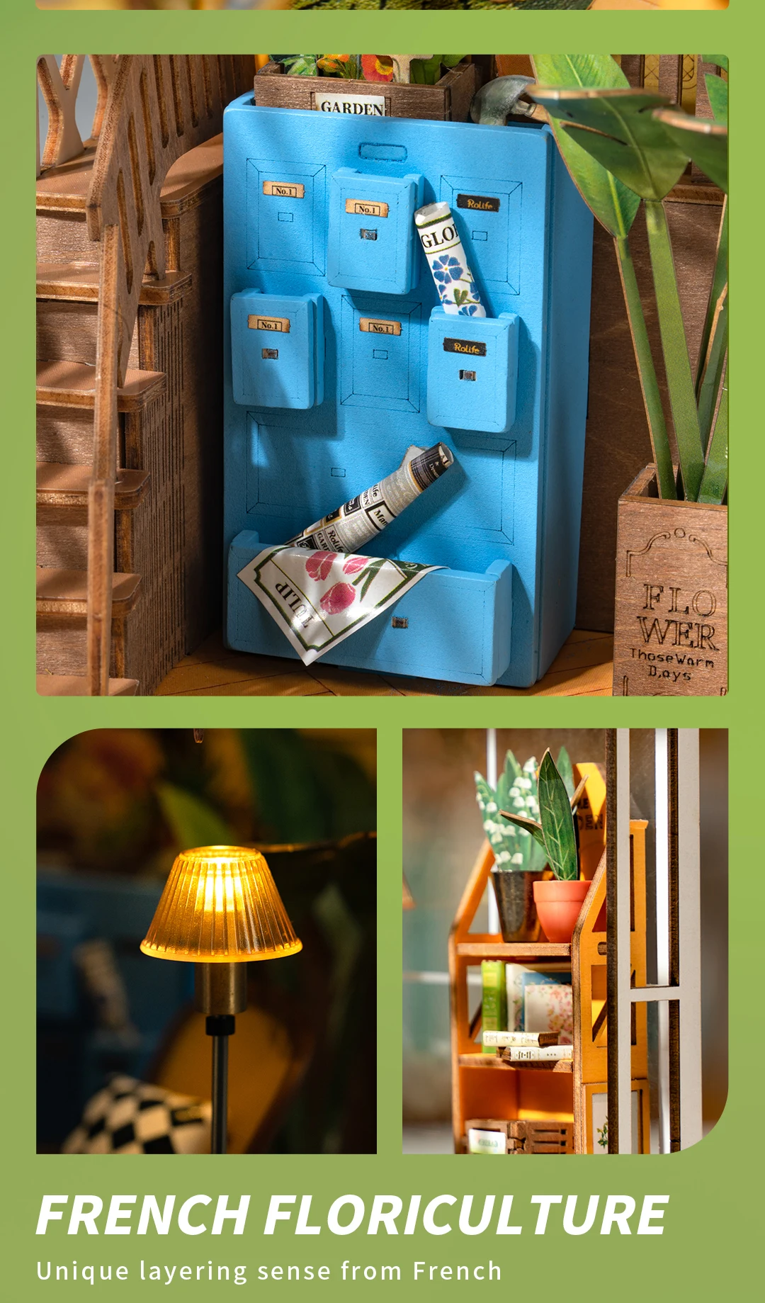 Robotime Rolife Garden House TGB06 DIY Book Nook - Book Nook Kit