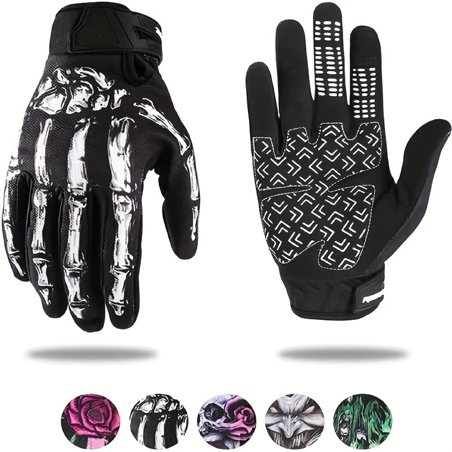Cycling Gloves Full Finger Touch Screen Motorcycle Gloves Ghost Claw Joker Skull Gloves For Mountain Bike and Riding 2