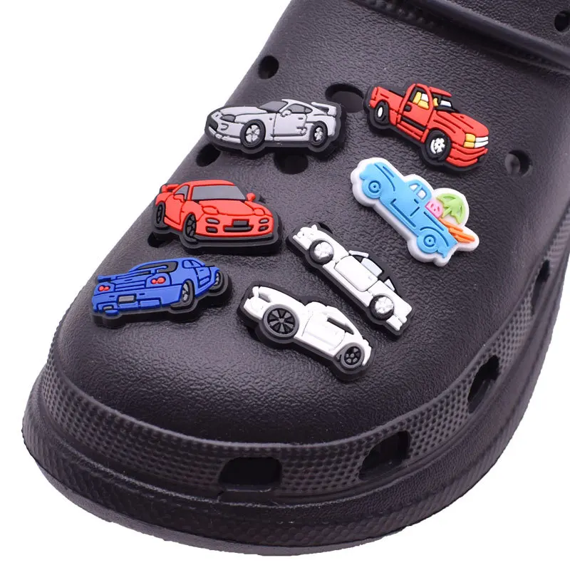 

Hot Sale 1pcs PVC Car Accessories for Crocs Charms Men Badge Women Clogs Buckle Kids Pins Shoe Decoration Jeans Party Favors