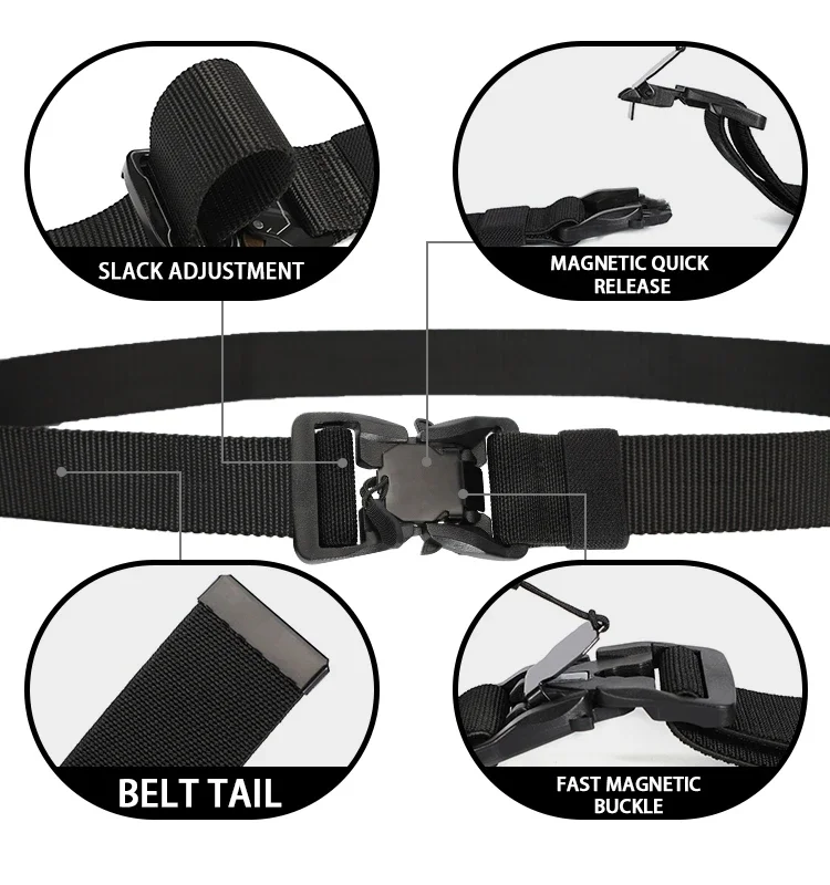 New Quick Release Pluggable Buckle Sports Belt Breathable ElasticMen Belts For Men Elastic Pants Belt