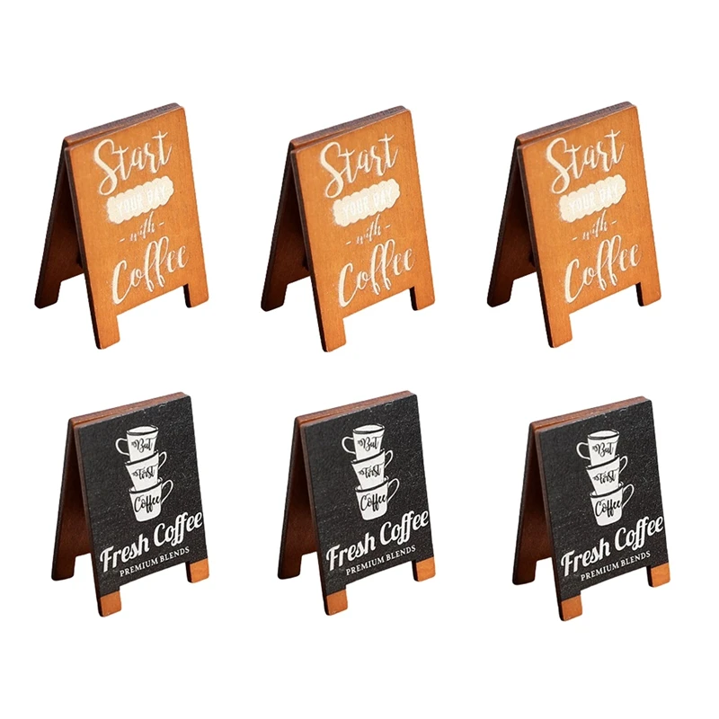 

6 Pack Cafe Desktop Clip Vintage Series Message Clip Cute Wooden Photo Clip Note Holder Card Holder 3 Of Each Style