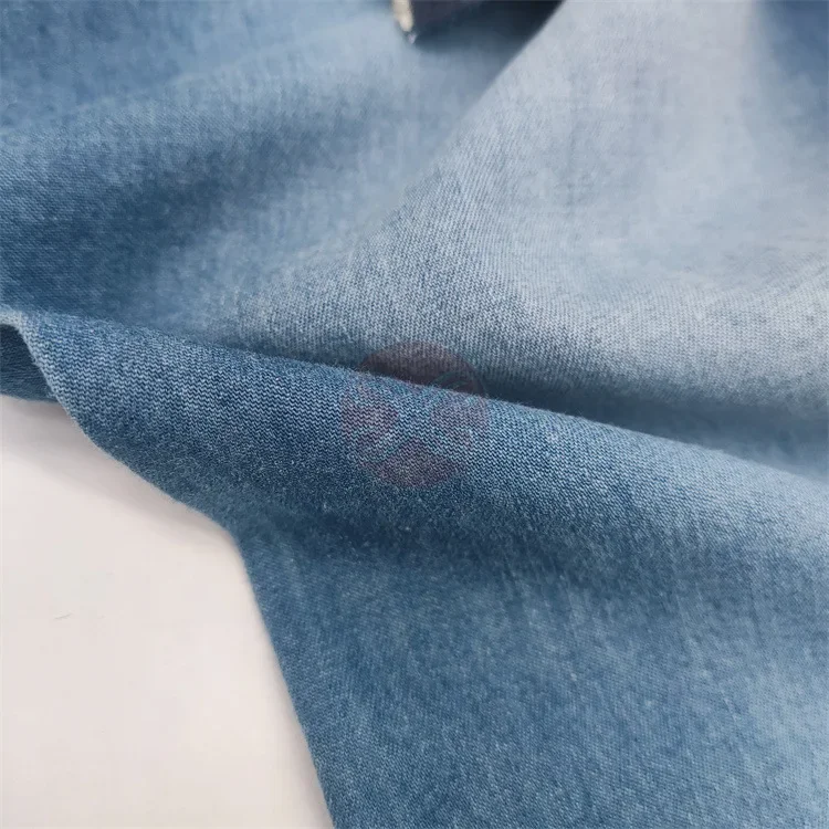 Thin Pure Cotton Denim Fabric 4.5 Ounces No-Wash Jeans Material for Shirts And Skirts Lightweight Denim Fabric Clothing Accessor