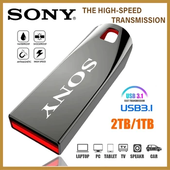 SONY Flash Drives 2TB Usb 3.0 Mini High Speed Metal Pendrive 1TB 512GB Stick Portable Drive Waterproof Memoria Storage U Disk