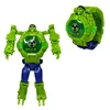 Marvel Iron Man Spiderman Cartoons Children's Watch Deformation Robot 3d LED Luminous Watch Children's Model Toy Watch 6