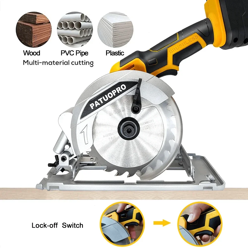 20V Brushless Circular Saw 125mm 5inch Cordless Electric Saw with Saw Blade fit Makita 18v Battery(No Battery) 2
