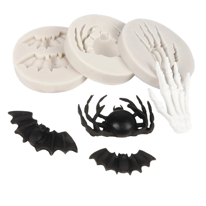 Fledermaus Halloween Silikon Sugar craft Form Fondant Kuchen Dekorations werkzeuge Süßigkeiten Ton Cupcake Schokolade Backform – Detail 7