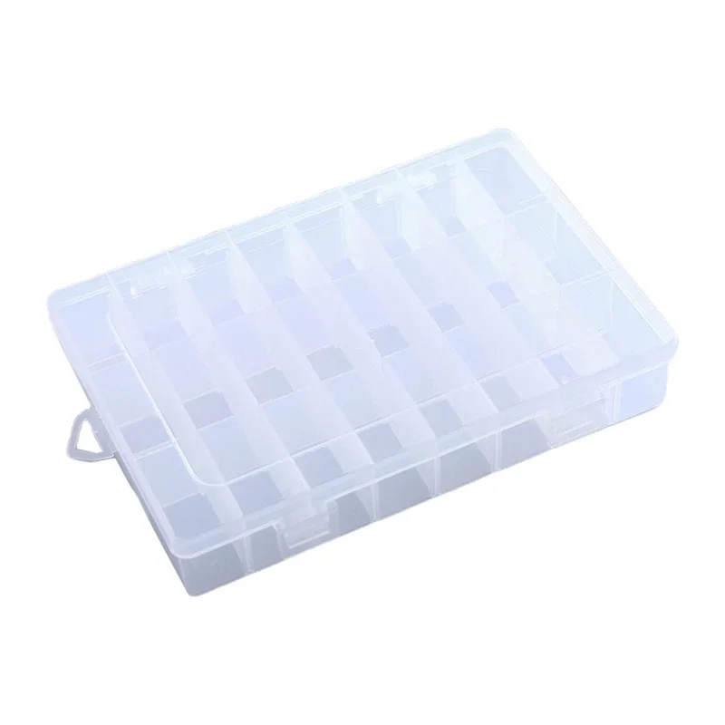 15/10/24 Slots Clear Plastic Jewelry Storage Box Detachable